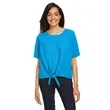 Devon & Jones Ladies' Perfect Fit™ Tie-Front Blouse | https://www.bestnamebadges.com