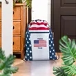 Custom American Flag Drawstring Tote Bags | https://www.bestnamebadges.com