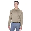Harriton Men's Advantage Snag Protection Plus Long-Sleeve... | https://www.bestnamebadges.com
