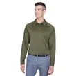 Harriton Men's Advantage Snag Protection Plus Long-Sleeve... | https://www.bestnamebadges.com