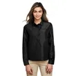 Harriton Ladies' Key West Long-Sleeve Performance Staff S... | https://www.bestnamebadges.com