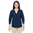 Harriton Ladies' Paradise 3/4-Sleeve Performance Shirt | https://www.bestnamebadges.com