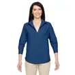 Harriton Ladies' Paradise 3/4-Sleeve Performance Shirt | https://www.bestnamebadges.com