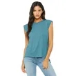 Bella + Canvas Ladies' Flowy Muscle T-Shirt With Rolled Cuff | https://www.bestnamebadges.com