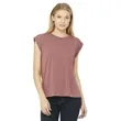 Bella + Canvas Ladies' Flowy Muscle T-Shirt With Rolled Cuff | https://www.bestnamebadges.com