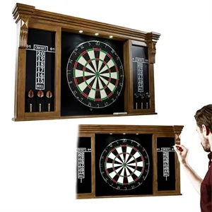Dartboard LED Cabinet with 18in Bristle Dartboard
