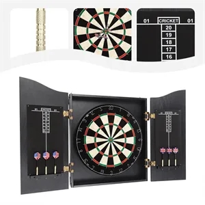 Wall-Mounted Cabinet Set with Full Page Custom Dartboard