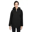 North End Ladies' City Hybrid Soft Shell Hooded Jacket | https://www.bestnamebadges.com