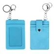 PU Leather ID Card Badge Holder With Keychain | https://www.bestnamebadges.com