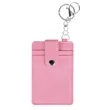 PU Leather ID Card Badge Holder With Keychain | https://www.bestnamebadges.com