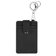PU Leather ID Card Badge Holder With Keychain | https://www.bestnamebadges.com