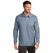 TravisMathew Oceanside Heather Long Sleeve Polo | https://www.bestnamebadges.com