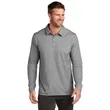 TravisMathew Oceanside Heather Long Sleeve Polo | https://www.bestnamebadges.com