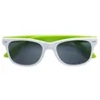 Custom White Frame Plastic Sunglasses | https://www.bestnamebadges.com