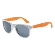 Custom White Frame Plastic Sunglasses | https://www.bestnamebadges.com