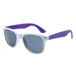 Custom White Frame Plastic Sunglasses | https://www.bestnamebadges.com