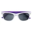 Custom White Frame Plastic Sunglasses | https://www.bestnamebadges.com