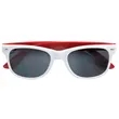 Custom White Frame Plastic Sunglasses | https://www.bestnamebadges.com