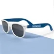 Custom White Frame Plastic Sunglasses | https://www.bestnamebadges.com