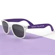 Custom White Frame Plastic Sunglasses | https://www.bestnamebadges.com