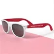 Custom White Frame Plastic Sunglasses | https://www.bestnamebadges.com