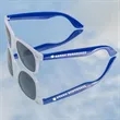 Custom White Frame Plastic Sunglasses | https://www.bestnamebadges.com