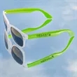 Custom White Frame Plastic Sunglasses | https://www.bestnamebadges.com
