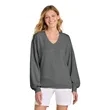 TravisMathew Women's Long Weekend V-Neck | https://www.bestnamebadges.com