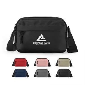 Waterproof Multi-Pocket Polyester Sling Belt Bag