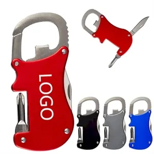 Bottle Opener Carabiner With Screwdriver & Knife