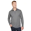 Team 365 Men's Zone Sonic Heather Performance Quarter-Zip | https://www.bestnamebadges.com