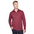 Team 365 Men's Zone Sonic Heather Performance Quarter-Zip | https://www.bestnamebadges.com