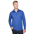 Team 365 Men's Zone Sonic Heather Performance Quarter-Zip | https://www.bestnamebadges.com