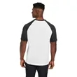 Team 365 Unisex Zone Colorblock Raglan T-Shirt | https://www.bestnamebadges.com