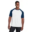 Team 365 Unisex Zone Colorblock Raglan T-Shirt | https://www.bestnamebadges.com
