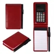 Leather Business Pocket Notepad W/ Calculator & Pen | https://www.bestnamebadges.com