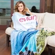 Custom Plush Sherpa Photo Blanket | https://www.bestnamebadges.com