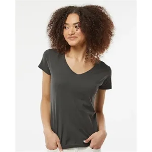 Tultex Women's Fine Jersey V-Neck T-Shirt - 214