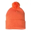 Sportsman 12" Pom-Pom Cuffed Beanie - SP15 | https://www.bestnamebadges.com