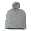 Sportsman 12" Pom-Pom Cuffed Beanie - SP15 | https://www.bestnamebadges.com