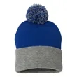 Sportsman 12" Pom-Pom Cuffed Beanie - SP15 | https://www.bestnamebadges.com