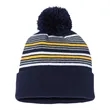 Sportsman 12" Striped Pom-Pom Cuffed Beanie - SP60 | https://www.bestnamebadges.com