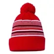 Sportsman 12" Striped Pom-Pom Cuffed Beanie - SP60 | https://www.bestnamebadges.com