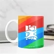 Custom Full Color Printing 11oz White Mugs | https://www.bestnamebadges.com