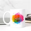 Custom Full Color Printing 11oz White Mugs | https://www.bestnamebadges.com
