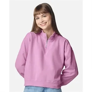 Comfort Colors Women's Garment-Dyed Mid-Length Quarter-Zi...