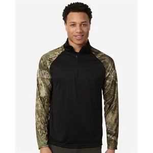 Unisex Realtree® Performance Colorblocked Quarter-Zip Pul...