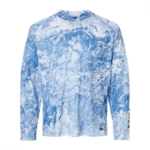HUK Men's Pursuit Mossy Oak Printed Hooded Long Sleeve T-...