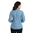 Port Authority Ladies 3/4-Sleeve Carefree Poplin Shirt. | https://www.bestnamebadges.com
