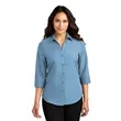 Port Authority Ladies 3/4-Sleeve Carefree Poplin Shirt. | https://www.bestnamebadges.com